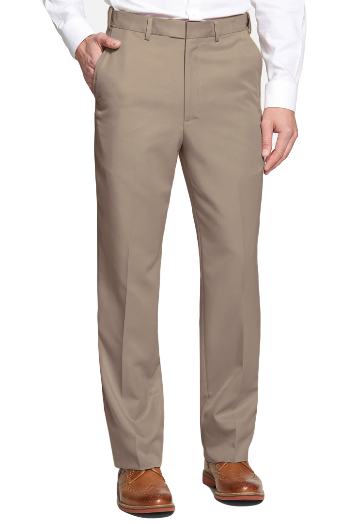 Dark Khaki | Prime Poplin | Flat Front | Regent